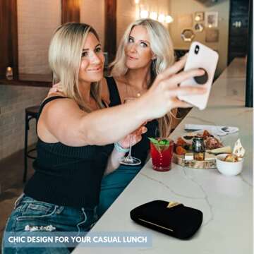 Before & Ever Evening Bag - Small Black Clutch Purses for Women Wedding - Women's Evening Handbags - Women's Clutch Handbags Formal Crossbody Evening Clutch