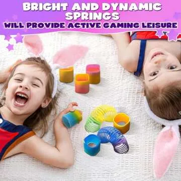 DIMROM 25Pcs Spring Rainbow Party Favor - Goodie Bags Stuffers Mini Party Favors Sensory Rainbow Toy Spring - Bulk Toys Small Toys Stress Relief Items