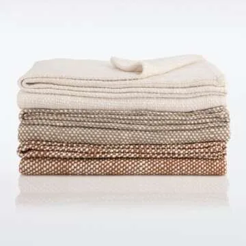 Nate Home 100% Cotton Two-Tone Basket Weave Blanket - King Size