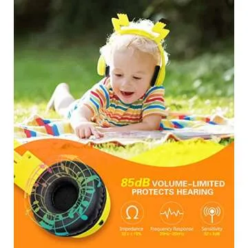 Kids Headphones with VoliBolt Ears for Safe Sharing