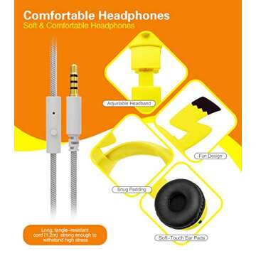 Kids Headphones with VoliBolt Ears for Safe Sharing