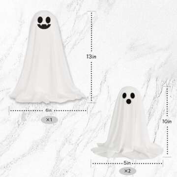 ORIENTAL CHERRY Halloween Decor - Set of 3 DIY Spooky Ghosts Crafts