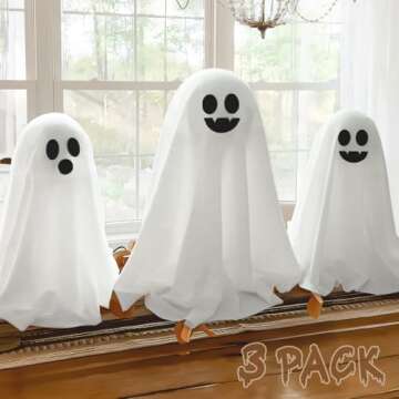 Spooky Ghost Set - 3 DIY Halloween Decor Crafts