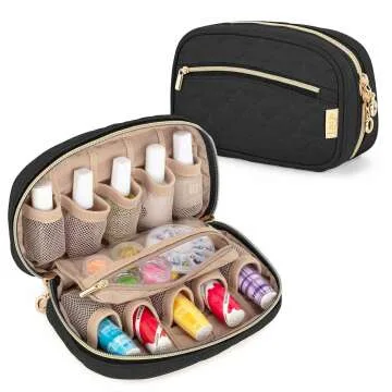 LUXJA Nail Polish Case: Stylish Organizer for 10 Bottles