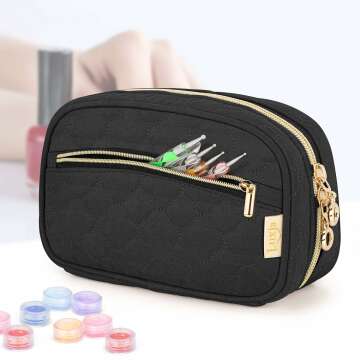 LUXJA Nail Polish Case: Stylish Organizer for 10 Bottles