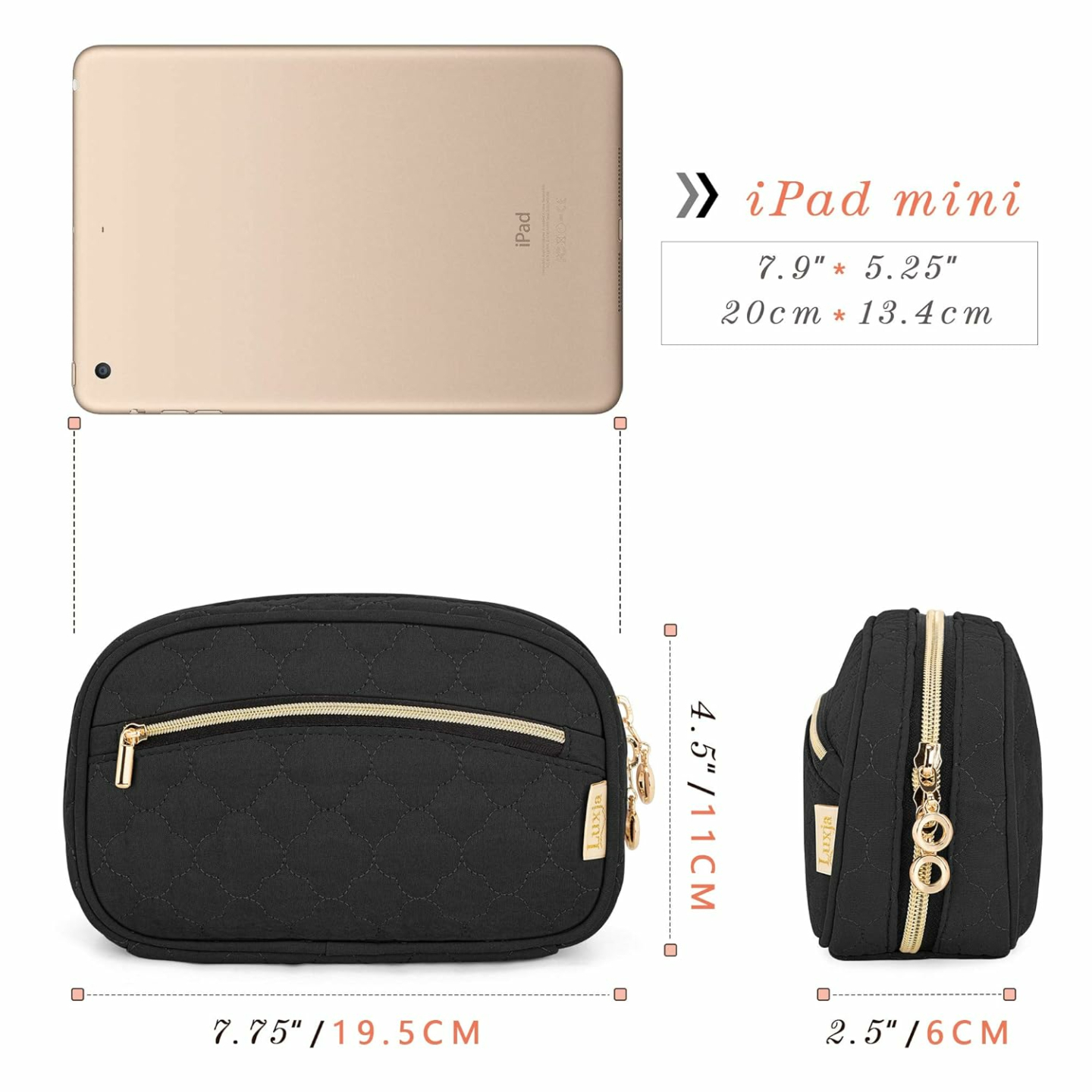 LUXJA Nail Polish Case: Stylish Organizer for 10 Bottles