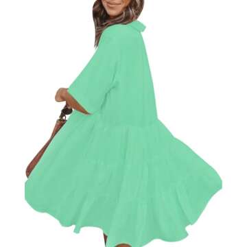 Stylish PYGFEMR Women's Babydoll Dress with Pockets