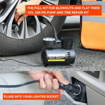 Emergency Car Safety Kit with Air Compressor and First Aid