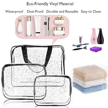 APREUTY Clear Makeup Bags Set TSA Approved for Travel