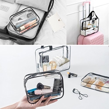 APREUTY Clear Makeup Bags Set TSA Approved for Travel