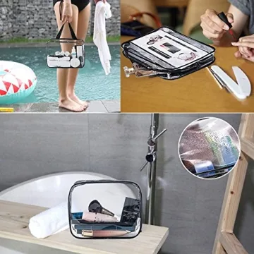 APREUTY Clear Makeup Bags Set TSA Approved for Travel