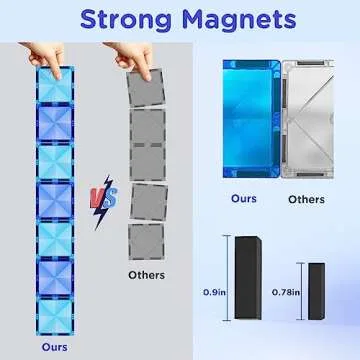 AFUNX Magnetic Tiles 116PCS Building Blocks for Kids