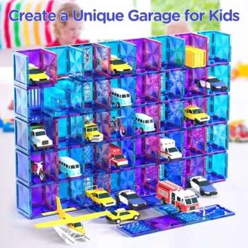 AFUNX Magnetic Tiles 116PCS Building Blocks for Kids