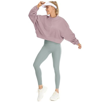 icyzone Women’s Oversized Fleece Lined Sweatshirt in Lilac