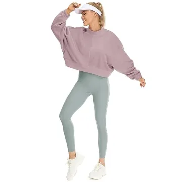 icyzone Women’s Oversized Fleece Lined Sweatshirt in Lilac