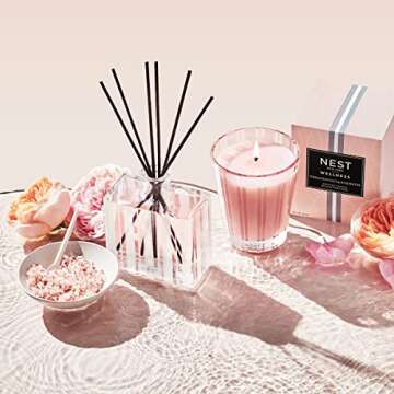 NEST Fragrances Himalayan Salt & Rosewater Reed Diffuser, 5 Fluid Ounces
