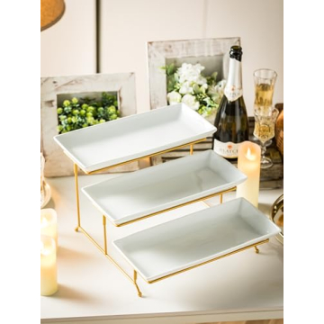 Elegant YHOSSEUN 3 Tier Serving Tray for Parties and Events