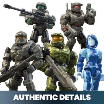 Mega Halo The Series Vehicle Building Toys Set, FLEETCOM Warthog ATV with 469 Pieces, 5 Micro Action...