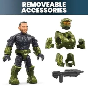 Mega Halo The Series Vehicle Building Toys Set, FLEETCOM Warthog ATV with 469 Pieces, 5 Micro Action Figures, Poseable Articulation, Kids and Fans