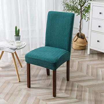 Genina Chair Covers for Dining Room Chair Covers Dining Chair Slipcovers Stretch Kitchen Parsons Cha...