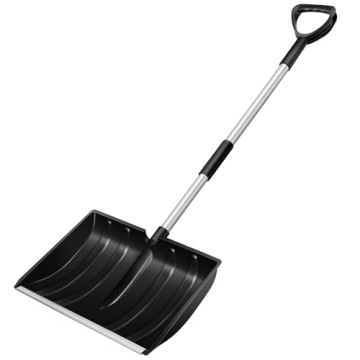 Large Portable Snow Shovel for Driveway: 52-Inch Extended Lightweight Snow Shovel for Snow Removal -...