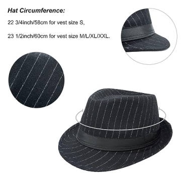 Trendy OSEMIOKA Mens Gatsby Gangster Costume Set