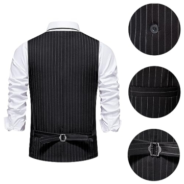 Trendy OSEMIOKA Mens Gatsby Gangster Costume Set