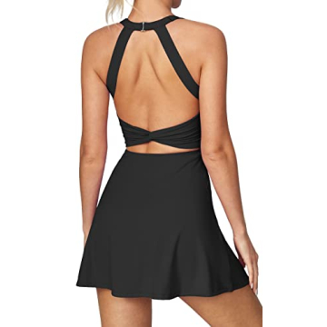 Heathyoga Tennis Dress with Built in Shorts for Women Summer