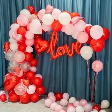 Dazzle Bright 263Pcs Valentines Day Balloon Arch Kit, Galentines Love Balloon Garland Valentines Day Decorations for Party Wedding Birthday Proposal