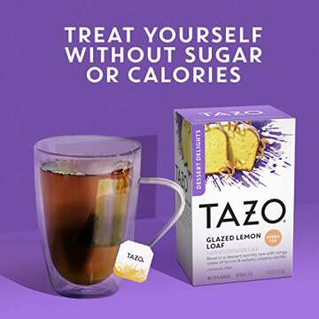 Tazo Tea Bags For a Delicious Flavored Tea Beverage Herbal tea Aromatic Blend with No Caffeine 15 count