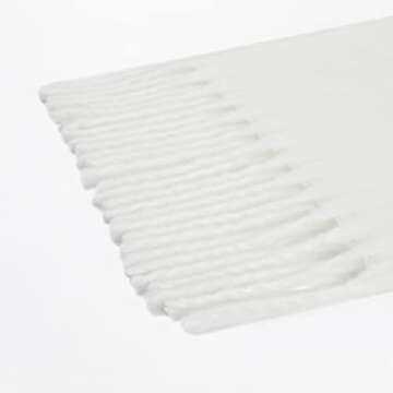 SUNDSGT Big Scarf Coloured Checked Oversized Scarf Tassel Soft Fall Winter Thick Scarf Warm Shawl Women (White)