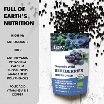 Nutritious LOOV Wild Organic Freeze-Dried Blueberries 4oz