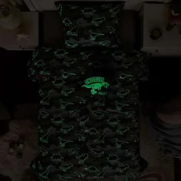 Kaleido Space Kids Comforter Set Twin Size with Dinosaurs