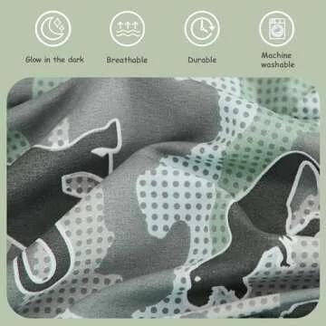 Kaleido Space Kids Comforter Set Twin Size with Dinosaurs