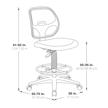 Office Star Ergonomic Drafting Chair with Lumbar Support