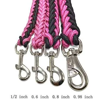 Yzsfirm 4 Ft Heavy Duty Braided Dog Leashes and Collar Set Blue Dog Threads Chain Durable Training Lead for Small Medium Dogs(1/2 inch Thick)