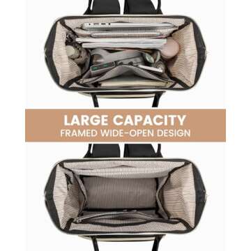 LOVEVOOK Laptop Backpack for Women, Fashion Computer Backpacks Purse, School Student Bookbag for Gir...