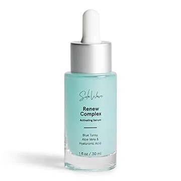 Solawave 4-in-1 Facial Wand and Renew Complex Serum Bundle | Red Light Therapy for Face and Neck | Microcurrent Facial Device for Anti-Aging | Face Massager with Anti-Wrinkle Serum | Rose Gold