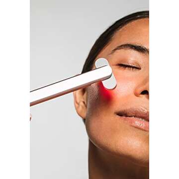 Solawave 4-in-1 Facial Wand and Renew Complex Serum Bundle | Red Light Therapy for Face and Neck | Microcurrent Facial Device for Anti-Aging | Face Massager with Anti-Wrinkle Serum | Rose Gold