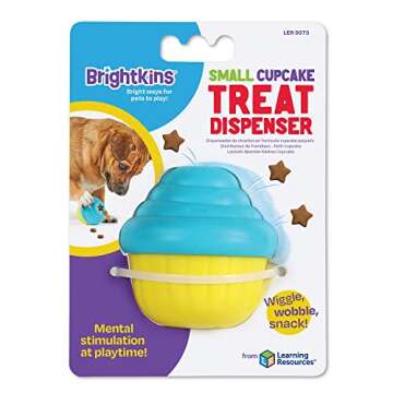 Brightkins Small Cupcake Treat Dispenser for Dogs - Engaging Toy for All Breeds