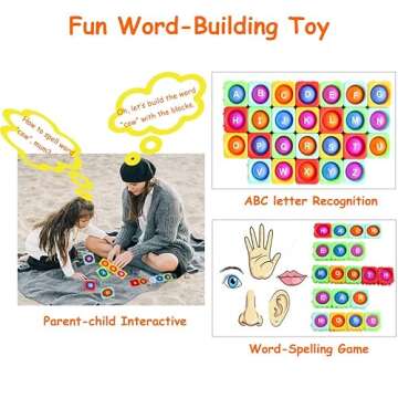 Ejanmilar Alphabet Fidget Blocks for Kids Learning