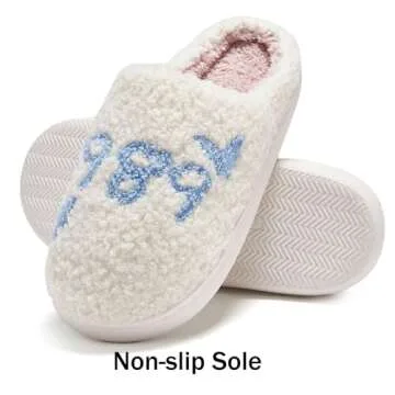 Vowhonk Taylors Slippers For Women Men, Comfy Bedroom Slippers, Cute Ladies Cozy Fluffy Fuzzy House Slippers Soft Memory Foam House Slippers Indoor