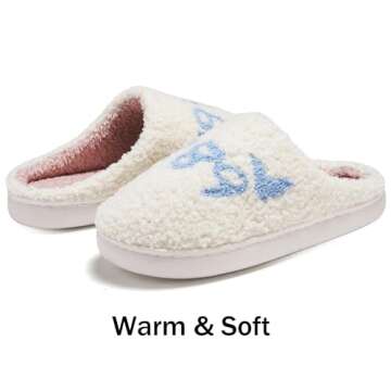 Vowhonk Taylors Slippers For Women Men, Comfy Bedroom Slippers, Cute Ladies Cozy Fluffy Fuzzy House Slippers Soft Memory Foam House Slippers Indoor