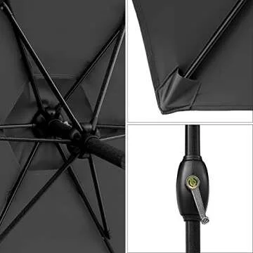 Stylish SUNVIVI 7.5 Ft Patio Umbrella for Outdoor Enjoyment