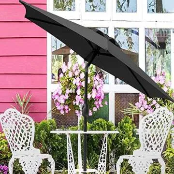 Stylish SUNVIVI 7.5 Ft Patio Umbrella for Outdoor Enjoyment