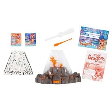 Animagic Aqua Dragons Volcano | Build an Aquatic Ecosystem, Watch Prehistoric Pets Hatch & Grow | Science Kit with LED Light-Up Tank | Ages 6+