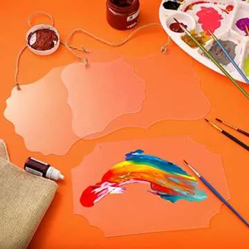 Qunclay 8 Pcs Reserved Signs for Wedding Chairs Acrylic Tag Unfinished Acrylic Hanging and Clear Blank DIY Signs for Mr Mrs Wedding Home Offices Crafting