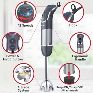 Mueller 800W 4-in-1 Immersion Blender