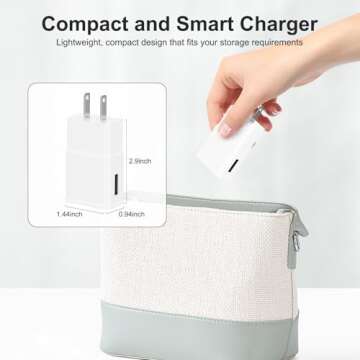Samsung Adaptive Fast Charging USB Wall Charger Adapter for Samsung Galaxy S25 Ultra/S25/S25+/s24 S7 S8 S9 / Edge/Plus/Active, Note 5 8, 9, Quick Charge, Android Phone Travel Plug -2 Pack(White)