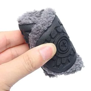 UCUHNB Kids Slippers Toddler Smile Face House Slippers Indoor Home Non-Slip Rubber Sole Shoes Warm Cozy Socks